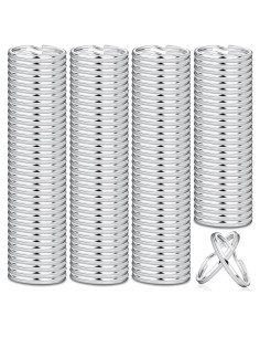 Paxcoo 100 Anillas de Llave Divididas de Metal 2.5 cm Plata