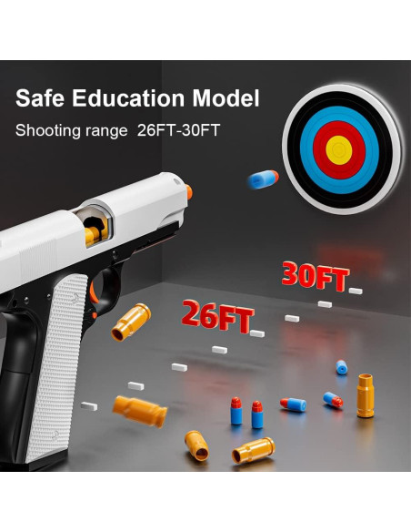 2 Pistolas de Juguete M1911 PISTOLAIFY con Dardos de Espuma