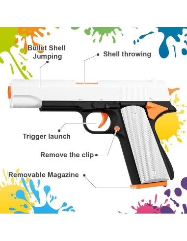2 Pistolas de Juguete M1911 PISTOLAIFY con Dardos de Espuma