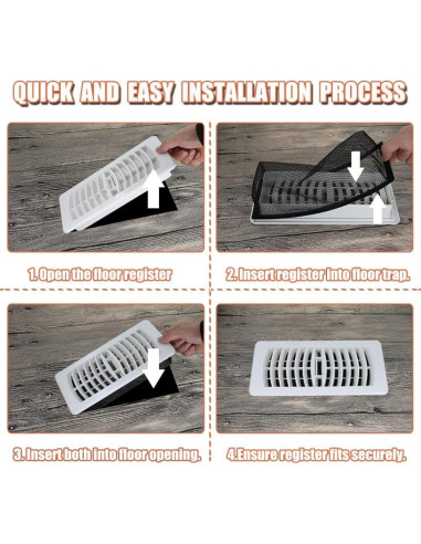 Trampas de Ventilación de Piso Feliey 4x10" - Paquete de 5