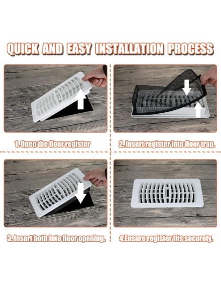 Trampas de Ventilación de Piso Feliey 4x10" - Paquete de 5