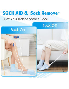 Kit de Ayuda para Calcetines Yitobecka 2 Piezas Gris 2