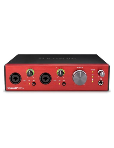 Focusrite Clarett+ 2Pre Interfaz de Audio USB-C 2 Preamplificadores