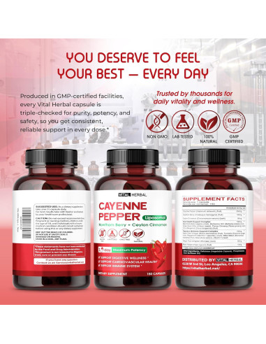 Suplemento Digestivo Liposomal Vital Herbal 150 Cápsulas