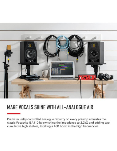 Focusrite Clarett+ 2Pre Interfaz de Audio USB-C 2 Preamplificadores