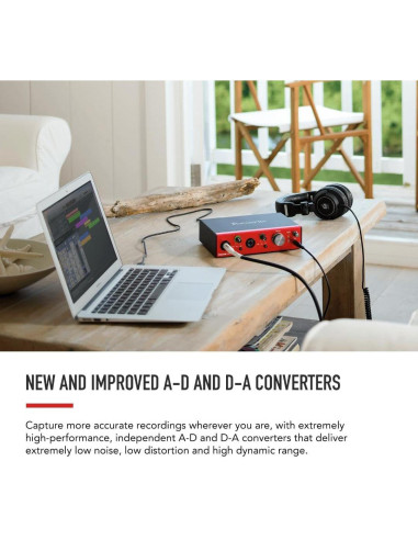 Focusrite Clarett+ 2Pre Interfaz de Audio USB-C 2 Preamplificadores