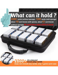 Estuche para Juegos de Cartas Wevbsiy Negro 2200+ Cartas 2