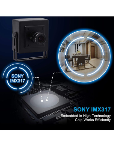 Cámara USB 4K IEights con lente gran angular 3.6mm