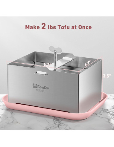 Prensa de Tofu Bendu Acero Inoxidable 16x12x9 cm