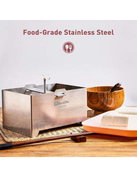 Prensa de Tofu Bendu Acero Inoxidable 16x12x9 cm