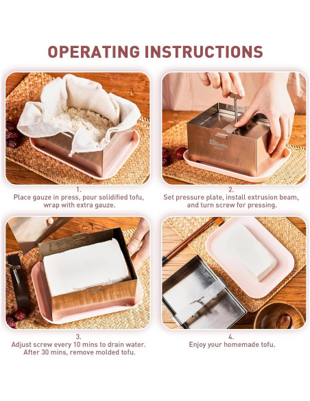 Prensa de Tofu Bendu Acero Inoxidable 16x12x9 cm