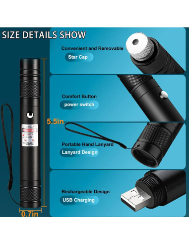 Puntero Láser Rojo Interactivo para Mascotas Yiwu 9127