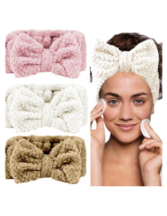 Diademas de Microfibra LAPOHI 3 Piezas para Maquillaje y Yoga