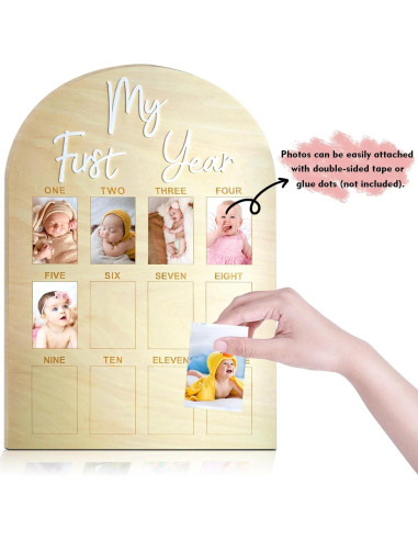 Tablero de Hitos de Cumpleaños Hongpar - Marco de Fotos 43x30.5cm