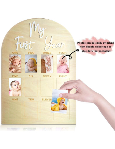 Tablero de Hitos de Cumpleaños Hongpar - Marco de Fotos 43x30.5cm