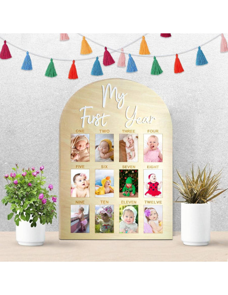 Tablero de Hitos de Cumpleaños Hongpar - Marco de Fotos 43x30.5cm