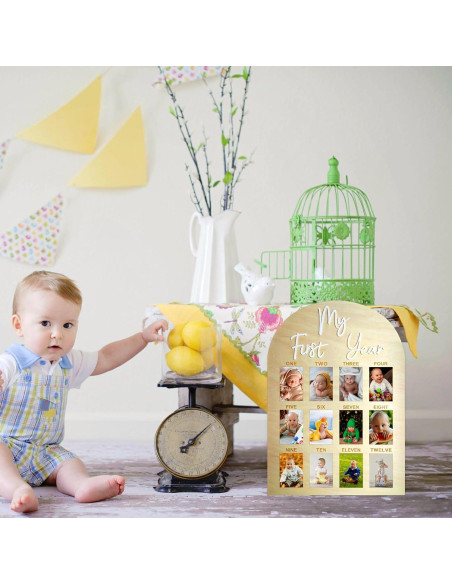 Tablero de Hitos de Cumpleaños Hongpar - Marco de Fotos 43x30.5cm