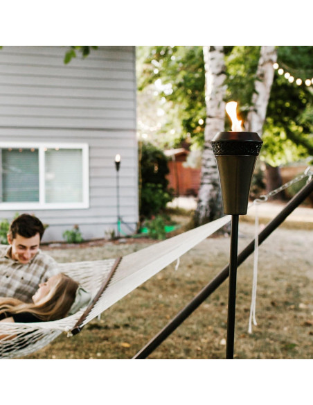 Antorcha de Metal TIKI Island King 165 cm Resistente a la Intemperie