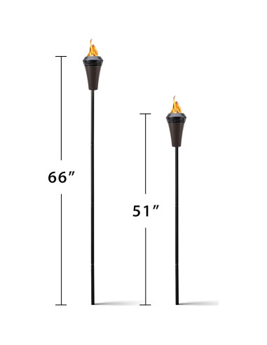 Antorcha de Metal TIKI Island King 165 cm Resistente a la Intemperie