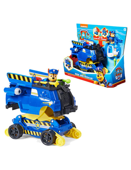 Vehículo Transformador de Rescate Chase Paw Patrol con Figuras
