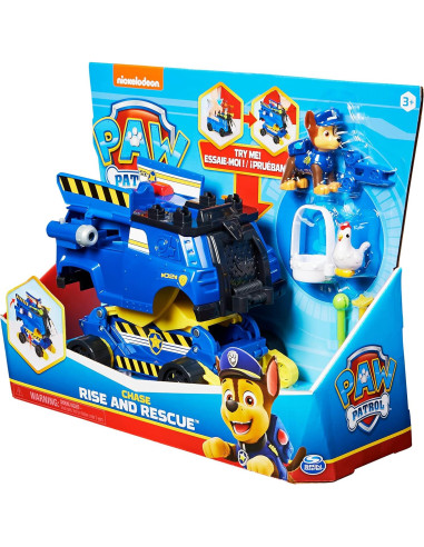 Vehículo Transformador de Rescate Chase Paw Patrol con Figuras