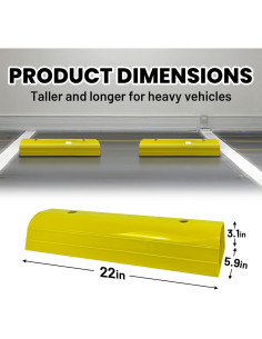 Tope de Estacionamiento ROBLOCK 55.88 cm Amarillo 2 Piezas 2