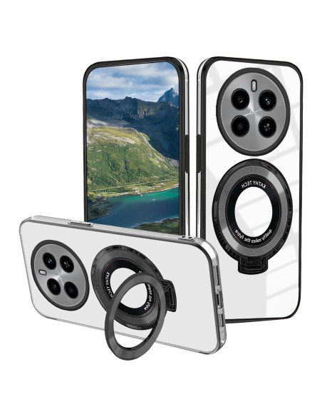 Funda Honor Magic 7 Pro Silicona Negra con Soporte Anillo Funda Honor Magic 7 Pro Silicona Negra con Soporte Anillo