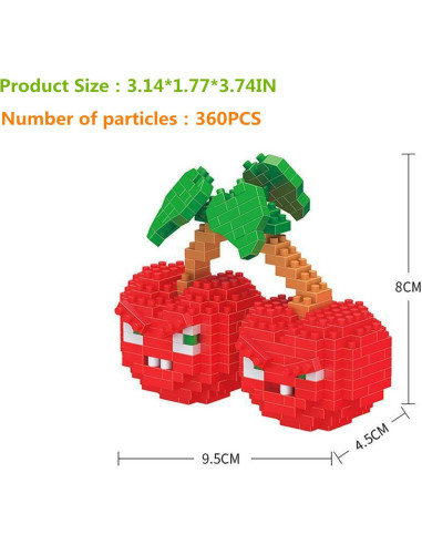 Set de Juguetes de Plantas y Zombies BASHERISE - Bloques de Construcción