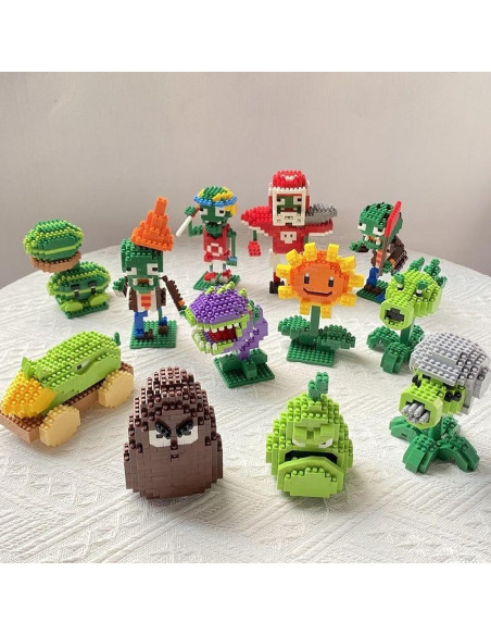 Set de Juguetes de Plantas y Zombies BASHERISE - Bloques de Construcción