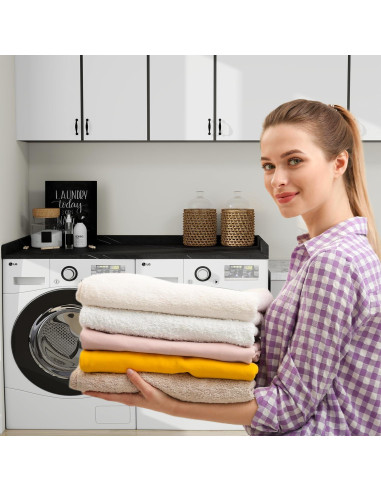 Encimera para Lavadora y Secadora Vomavex 70x137cm Mármol Negro