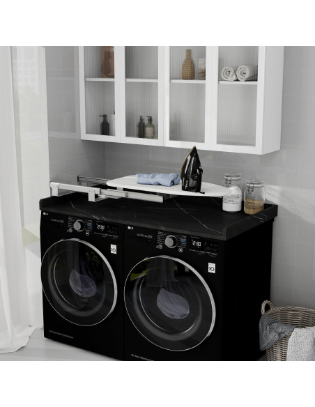 Encimera para Lavadora y Secadora Vomavex 70x137cm Mármol Negro