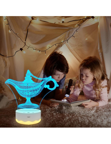 Lámpara mágica 3D Aladino Lampeez con control remoto 16 colores