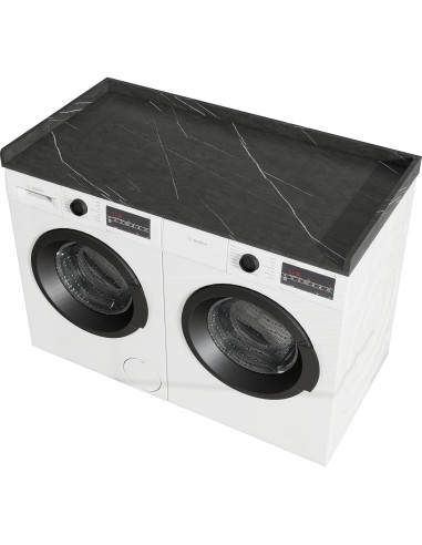 Encimera para Lavadora y Secadora Vomavex 70x137cm Mármol Negro