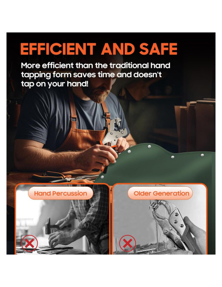 Kit de Sujetadores a Presión Toolhoper 300 Piezas 15mm Naranja