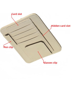 Organizador de Visera de Auto AWinjoy Beige Universal 2