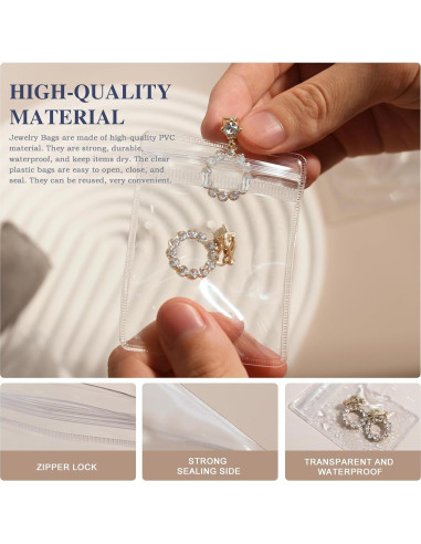 20 Bolsas de Joyería Transparente HOMEHIVE Antioxidante