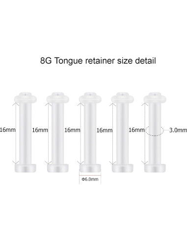 Anillo de pezón plano Bioplast 8G flexible - 5 piezas