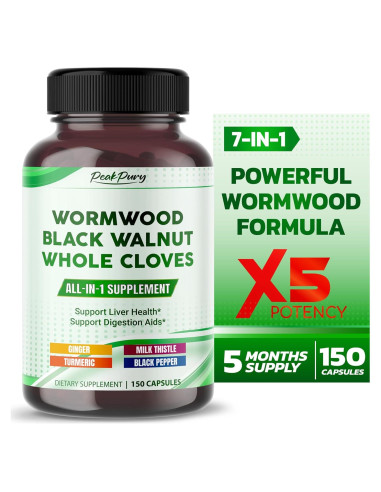 Suplemento Ajenjo PeakPury 150 Cápsulas - Salud Hepática y Digestiva