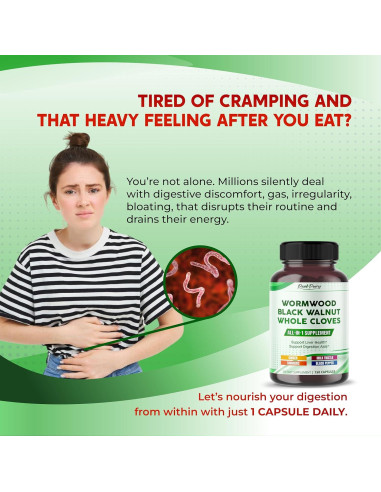 Suplemento Ajenjo PeakPury 150 Cápsulas - Salud Hepática y Digestiva