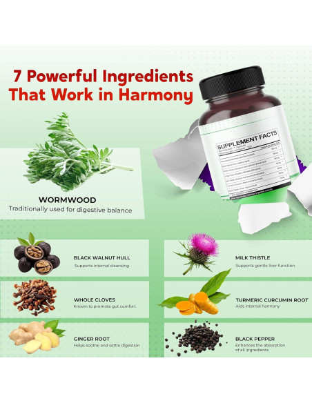 Suplemento Ajenjo PeakPury 150 Cápsulas - Salud Hepática y Digestiva