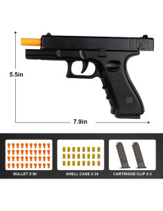 Pistolas de Juguete Semiautomáticas PISTOLAIFY 2 Pack con Balas 2