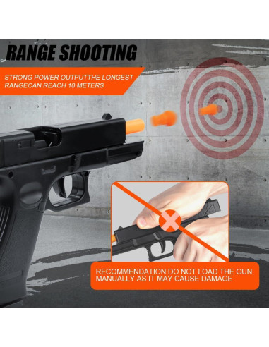 Pistolas de Juguete Semiautomáticas PISTOLAIFY 2 Pack con Balas