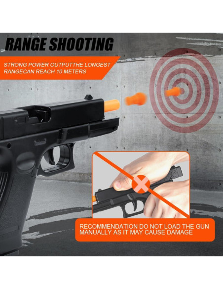 Pistolas de Juguete Semiautomáticas PISTOLAIFY 2 Pack con Balas