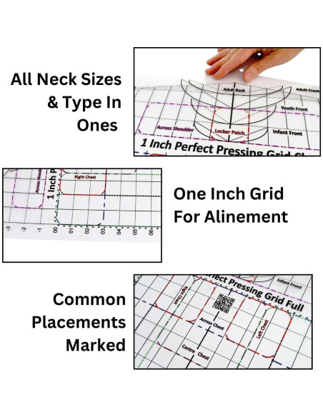 Guía de Prensado para Camisetas MTT PL - Alineación Precisa
