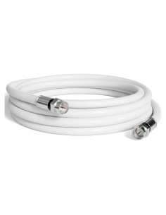 Cable Coaxial RG6 0.3m THE CIMPLE CO Doble Blindaje Blanco