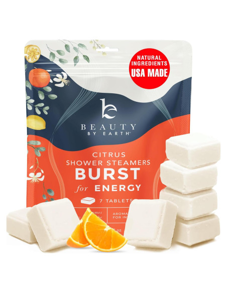 Bombas de Vapor para Ducha Beauty by Earth - Aromaterapia Cítricos