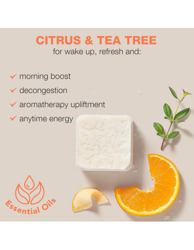 Bombas de Vapor para Ducha Beauty by Earth - Aromaterapia Cítricos