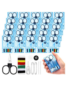 Kit de Costura de Viaje Knitgrip 25 Cajas Portátil Azul