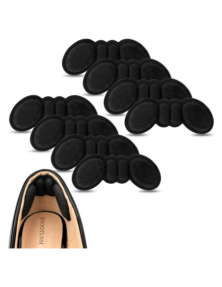 Almohadillas para Talones Riootlnm - 4 Pares Negras, Ajuste Perfecto