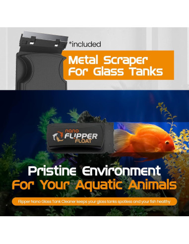 Limpiador Magnético Flipper 2-en-1 para Acuarios Nano